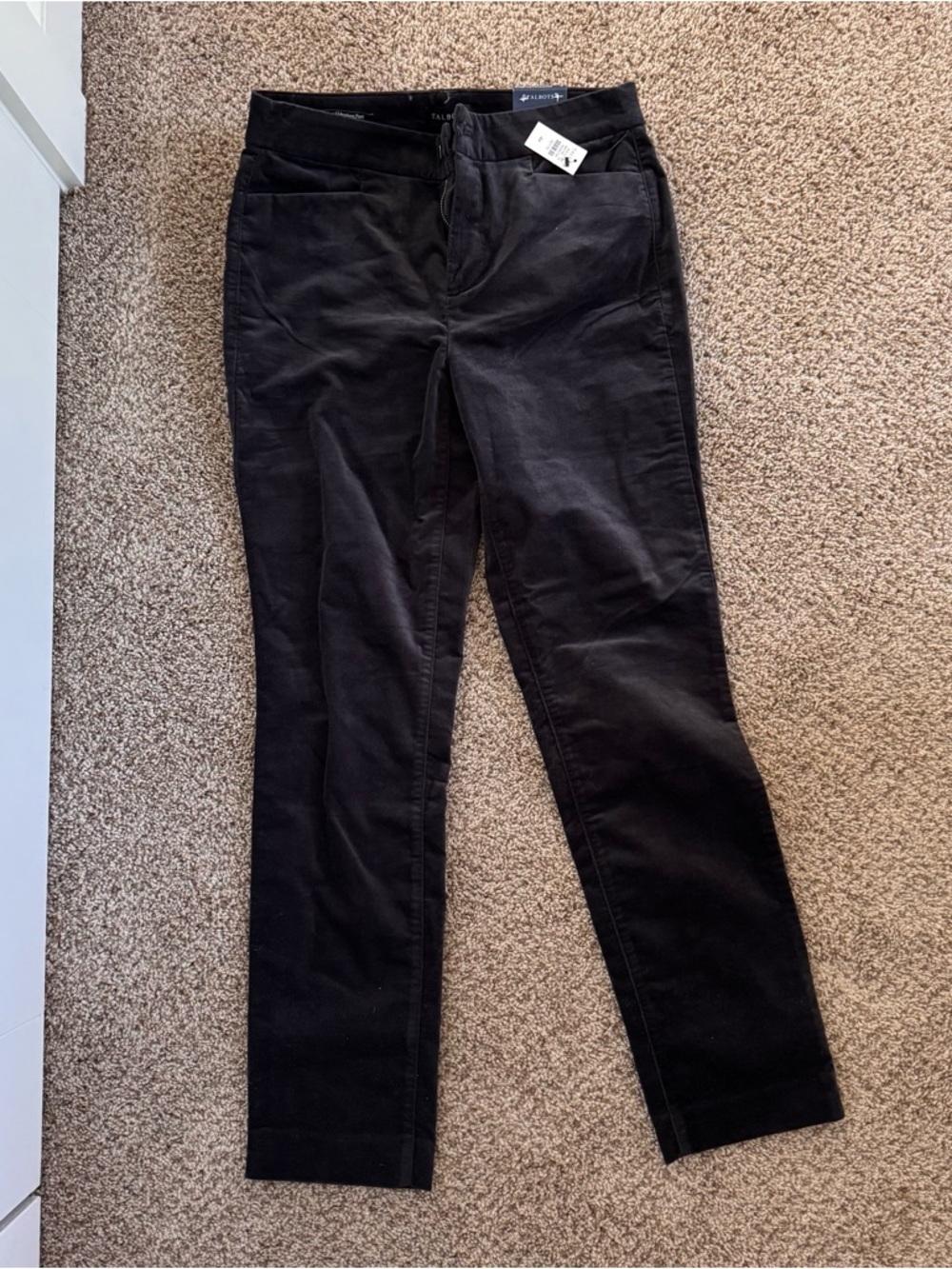 Black Women's Straight-Leg Velvet Pants
